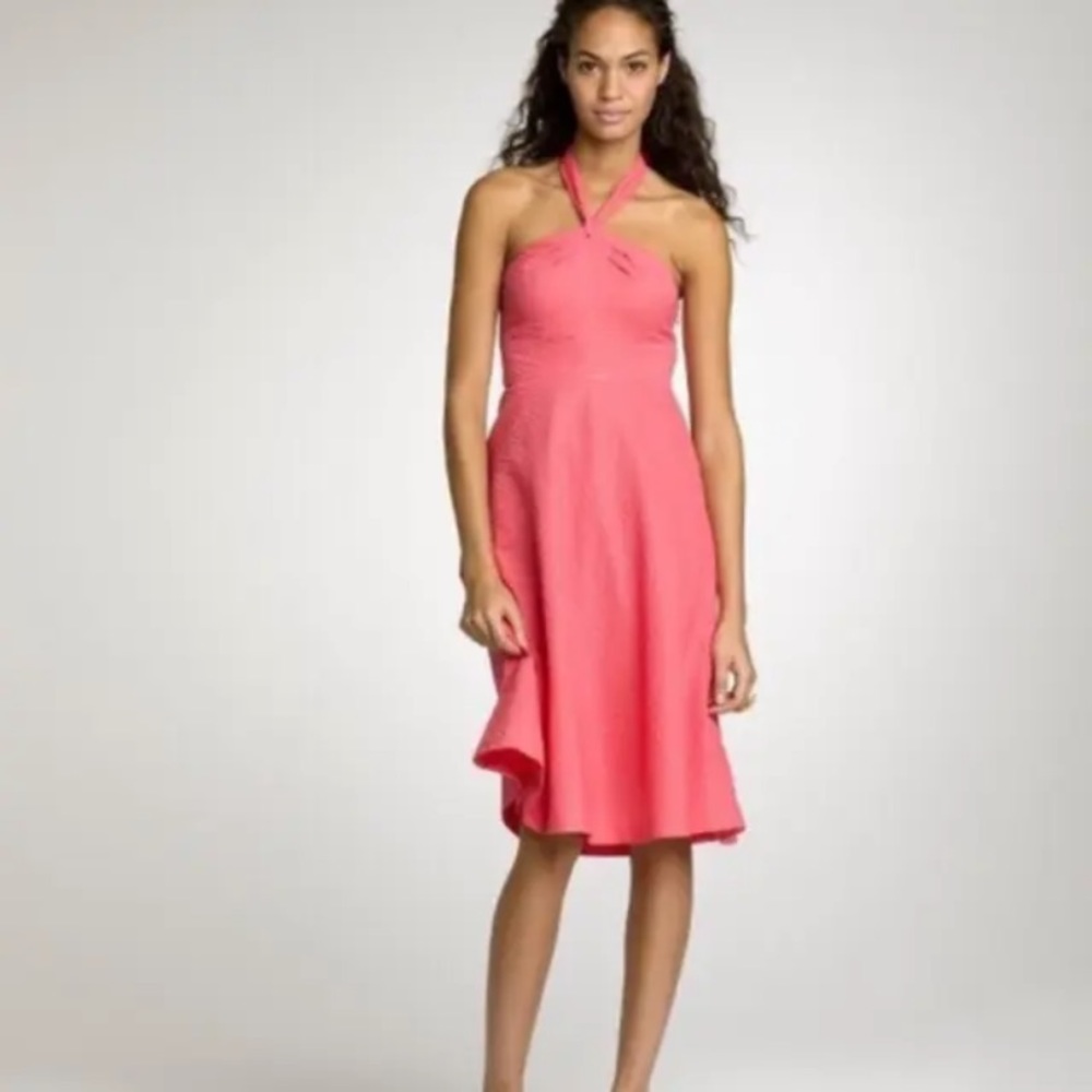 NWOT J Crew Embossed Aubrey Dress Brown 16
